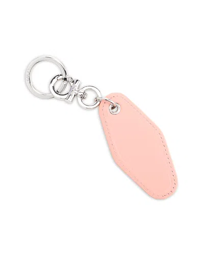 Royce New York Vintage Leather Hotel Style Keychain In Neutral
