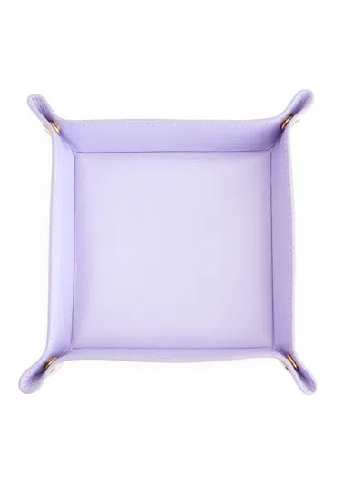 Royce New York Travel Leather Catchall Valet Tray In Lavender