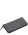 Royce New York Zippered Leather Continental Wallet In Black