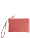 Royce New York Leather Wristlet In Red