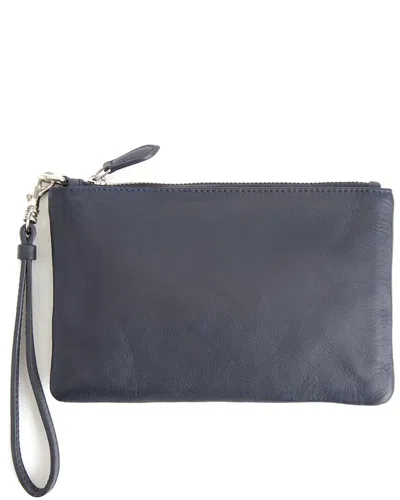 ROYCE NEW YORK ROYCE NEW YORK ZIPPERED LEATHER WRISTLET WALLET