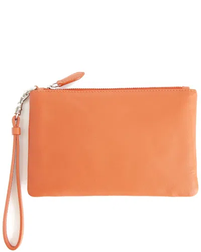 ROYCE NEW YORK ROYCE NEW YORK ZIPPERED LEATHER WRISTLET WALLET