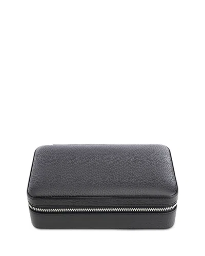 Royce New York Zippered Luxe Travel Jewelry Case In Black
