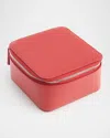 Royce New York Zippered Travel Jewelry Organizer Case In Red