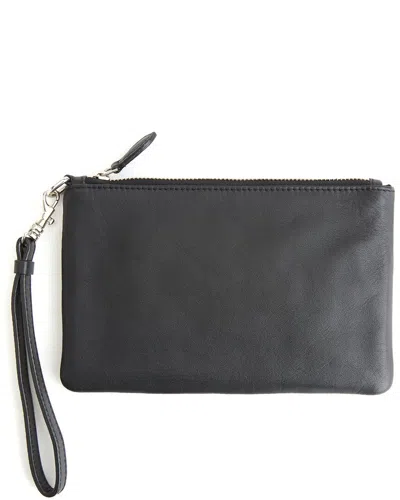 ROYCE NEW YORK ROYCE NEW YORK ZIPPERED LEATHER WRISTLET WALLET