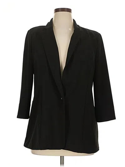 Pre-owned Roz & Ali 3/4 Sleeve Blouse In Black