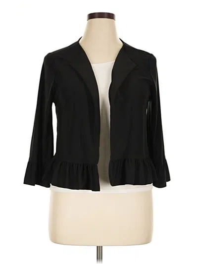 Pre-owned Roz & Ali 3/4 Sleeve Blouse In Black