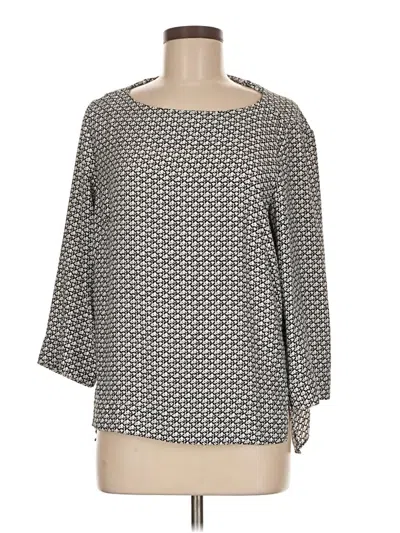 Pre-owned Roz & Ali 3/4 Sleeve Blouse In Gray
