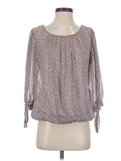 Pre-owned Roz & Ali 3/4 Sleeve Blouse In Gray