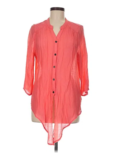 Pre-owned Roz & Ali 3/4 Sleeve Blouse In Orange