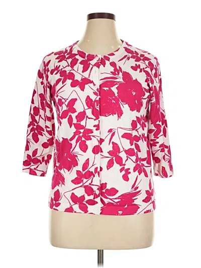 Pre-owned Roz & Ali 3/4 Sleeve Blouse In Pink