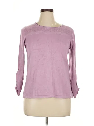 Pre-owned Roz & Ali 3/4 Sleeve T-shirt In Purple