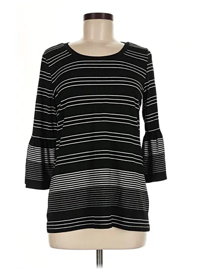 Pre-owned Roz & Ali 3/4 Sleeve T-shirt In Black
