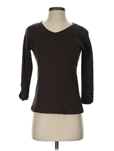 Pre-owned Roz & Ali 3/4 Sleeve T-shirt In Brown