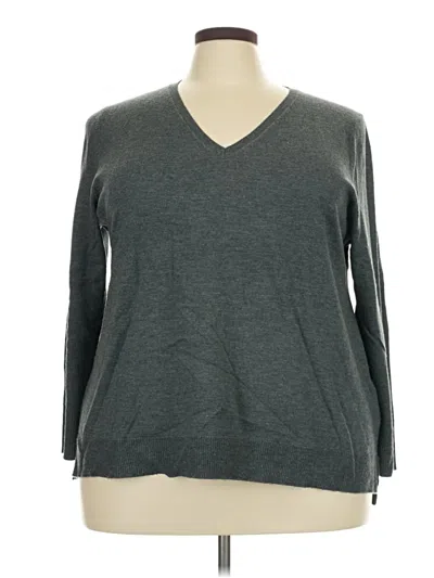 Pre-owned Roz & Ali 3/4 Sleeve T-shirt In Gray