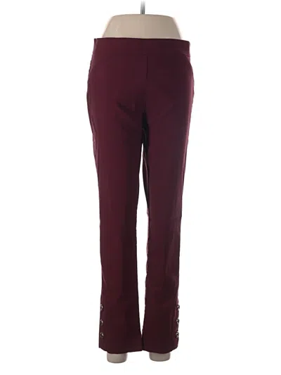 Pre-owned Roz & Ali Active Pants In Burgundy