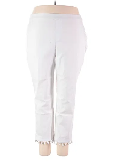 Pre-owned Roz & Ali Active Pants In White