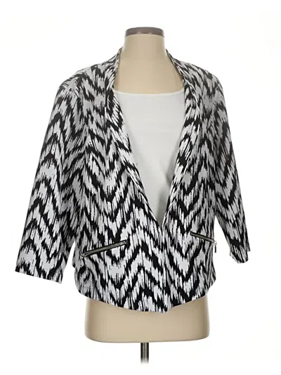 Pre-owned Roz & Ali Blazer Jacket In White