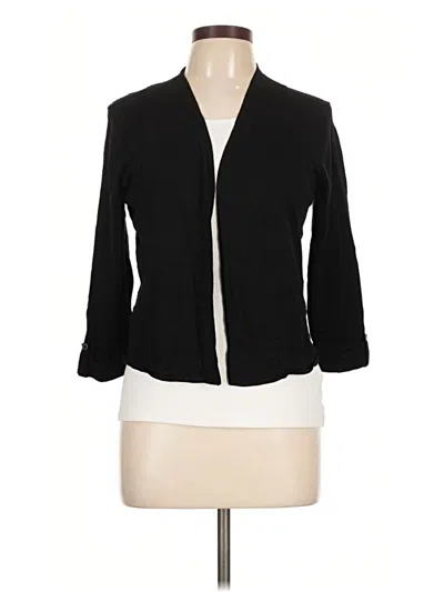 Pre-owned Roz & Ali Cardigan Sweater In Black