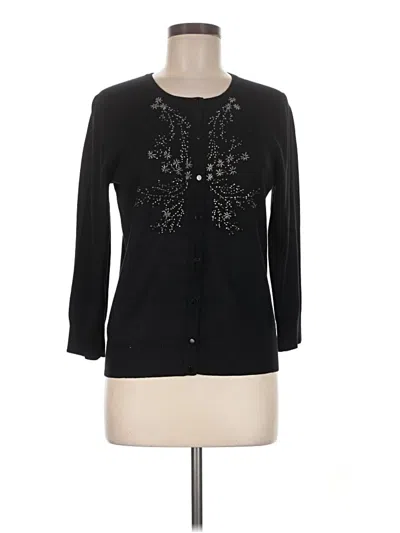 Pre-owned Roz & Ali Cardigan Sweater In Black