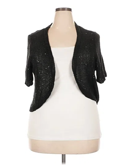 Pre-owned Roz & Ali Cardigan Sweater In Black