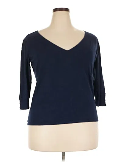 Pre-owned Roz & Ali Cardigan Sweater In Blue