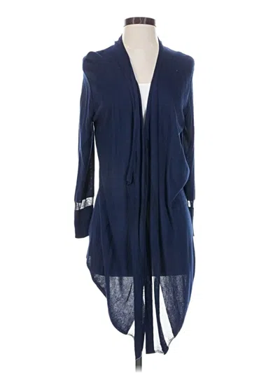 Pre-owned Roz & Ali Cardigan Sweater In Blue