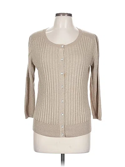 Pre-owned Roz & Ali Cardigan Sweater In Brown