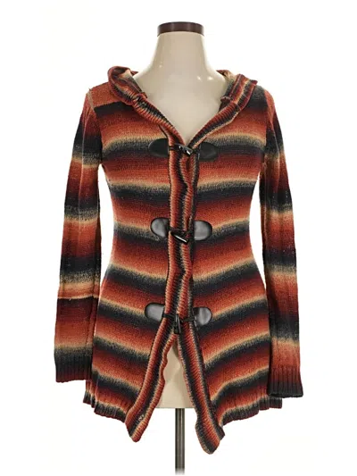 Pre-owned Roz & Ali Cardigan Sweater In Brown
