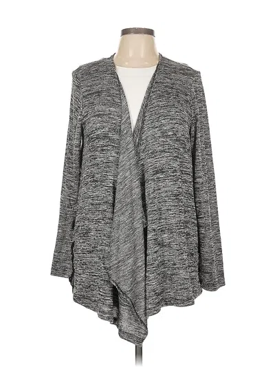 Pre-owned Roz & Ali Cardigan Sweater In Gray