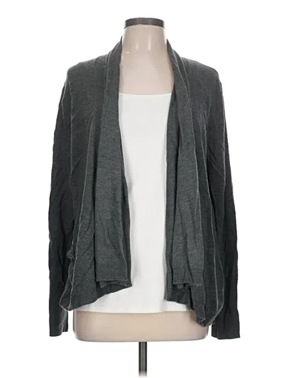 Pre-owned Roz & Ali Cardigan Sweater In Gray