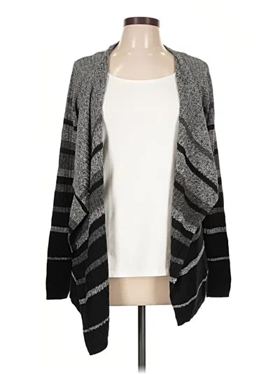 Pre-owned Roz & Ali Cardigan Sweater In Gray