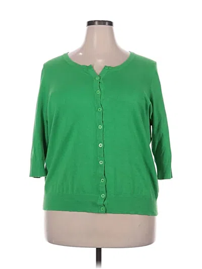 Pre-owned Roz & Ali Cardigan Sweater In Green