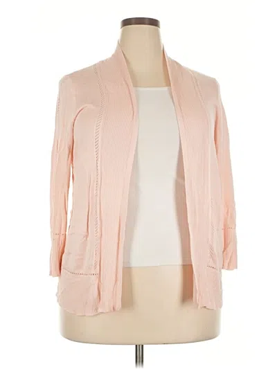 Pre-owned Roz & Ali Cardigan Sweater In Pink