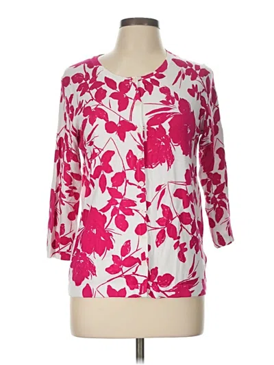 Pre-owned Roz & Ali Cardigan Sweater In Pink