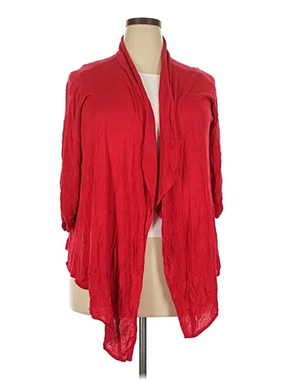 Pre-owned Roz & Ali Cardigan Sweater In Red