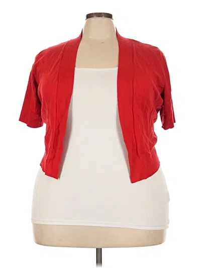 Pre-owned Roz & Ali Cardigan Sweater In Red
