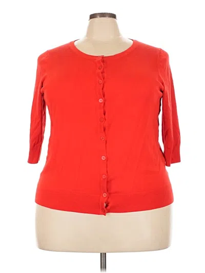 Pre-owned Roz & Ali Cardigan Sweater In Red