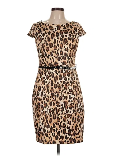 Pre-owned Roz & Ali Casual Dress In Brown