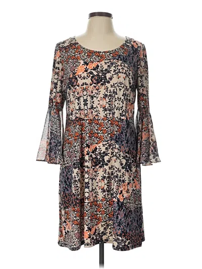 Pre-owned Roz & Ali Casual Dress In Brown