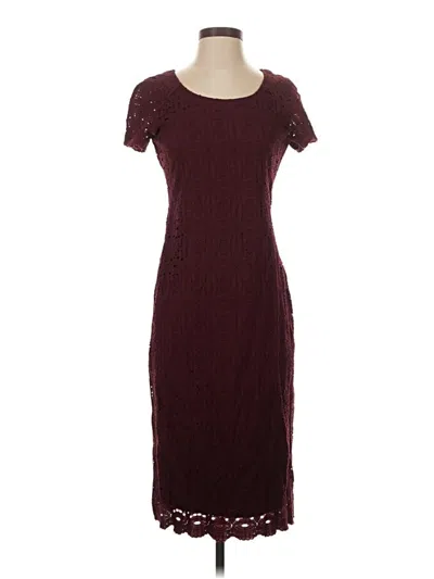 Pre-owned Roz & Ali Casual Dress In Burgundy