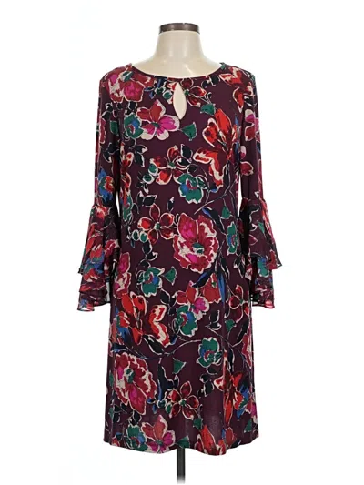 Pre-owned Roz & Ali Casual Dress In Burgundy