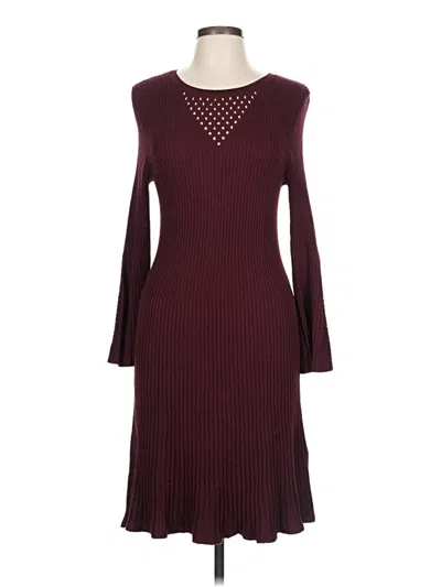 Pre-owned Roz & Ali Casual Dress In Burgundy