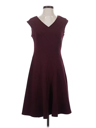 Pre-owned Roz & Ali Casual Dress In Burgundy