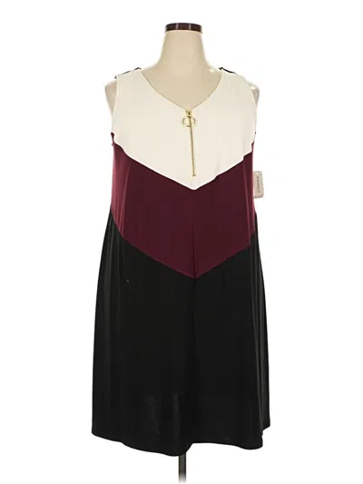 Pre-owned Roz & Ali Casual Dress In Burgundy