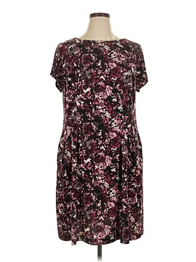 Pre-owned Roz & Ali Casual Dress In Burgundy