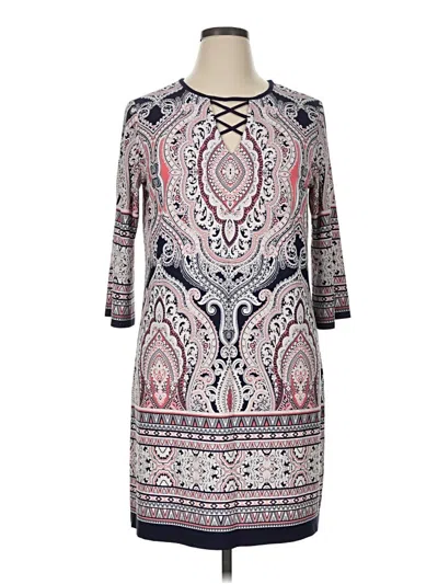 Pre-owned Roz & Ali Casual Dress In Gray