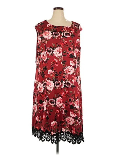 Pre-owned Roz & Ali Casual Dress In Red