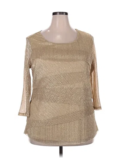 Pre-owned Roz & Ali Casual Dress In Tan