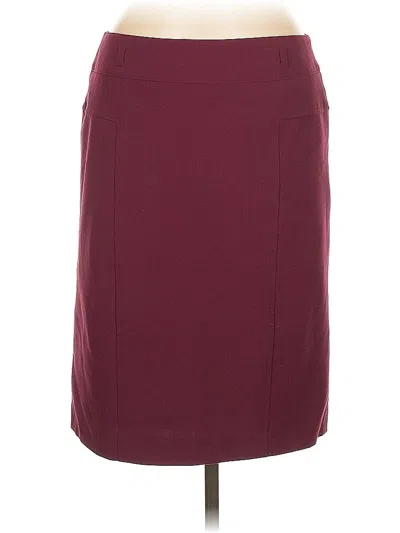 Pre-owned Roz & Ali Casual Skirt In Burgundy